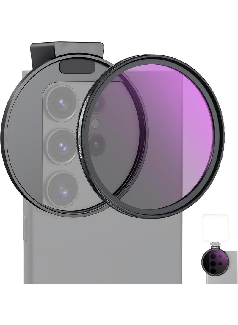 Neewer iphone Filter 67mm CPL Filter for Phone, HD Polarizing Filter & Cold Shoe Phone Clip, with Carrying Pouch & Cleaning Cloth, Compatible with iPhone 17 16 15 Pro Max Plus 14 13 Samsung Galaxy S24 S25 DSLR Cameras Phone 67mm CPL Filter - Image 1