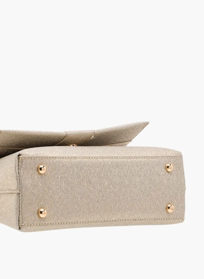 فلورا بيلا من شو إكسبرس Women Textured Shoulder Bag with Magnetic Button Closure