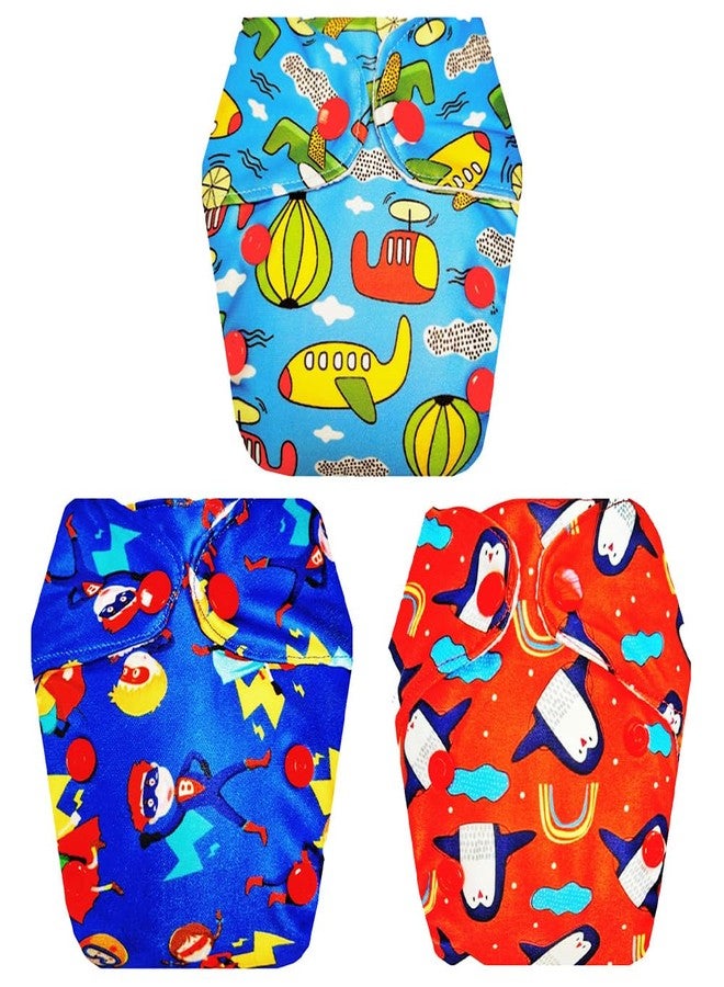 Dumbledo Premium Newborn Cloth Diaper with Integrated Insert (Pack of 3) | Dry Feel and Comfortable | Easy to Clean | Perfect for Indian Summers | 0 - 4 Months | Unisex Baby - Image 1