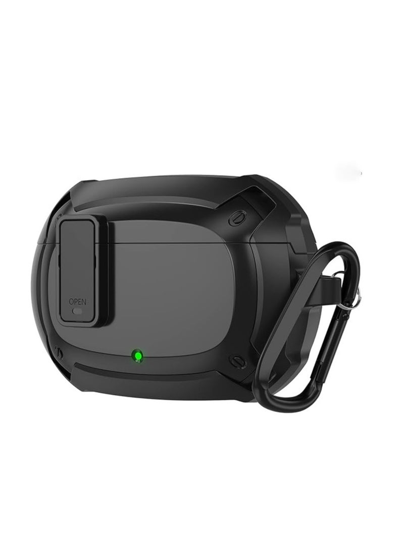 Generic - Compatible With Cover Beats Studio Buds 2021/Buds+ Case 2023, [Secure Lock] Cool Beats Studio Buds Plus Protective Cover with KeychainNew Beats Studio Ear Buds Case (Black) - Image 1