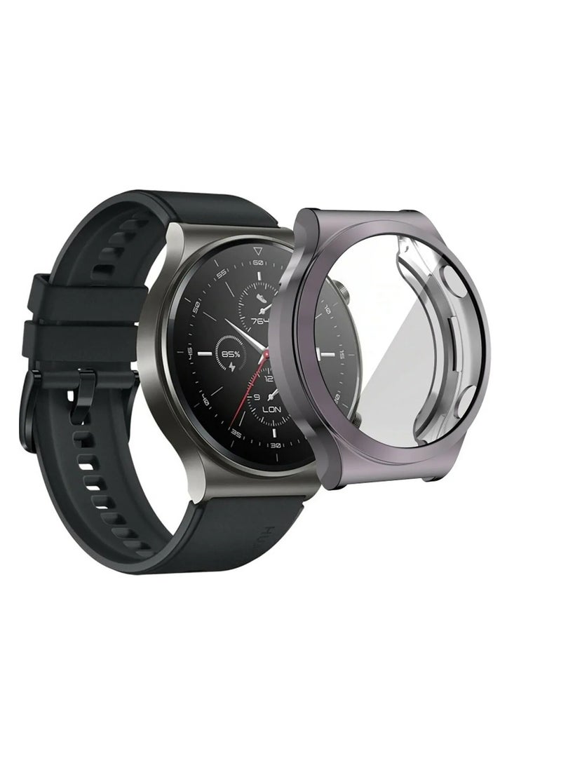 غطاء حماية كامل ELMO3EZZ متوافق مع هاتف Huawei GT2E (رمادي)