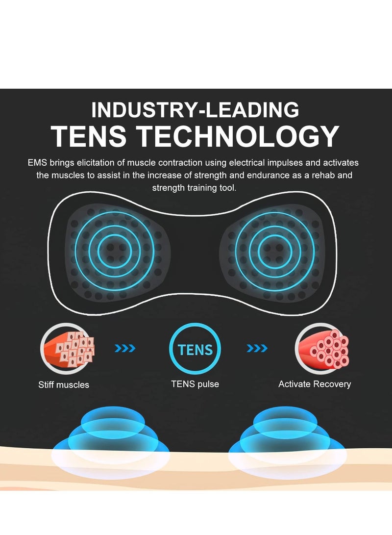 Excefore Electric Massagers, TENS Unit Muscle Stimulator, Wireless Pain Relief, Portable Electro Pulse Impulse Mini Massager Machine for Lower Back and Neck - Image 5