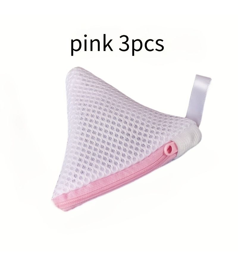 3pcs Reusable Laundry Soap Bags With Zipper Closure Pink Mesh Bags For Scented Beads Delicates And Small Items Storage Machine Washable - Image 5
