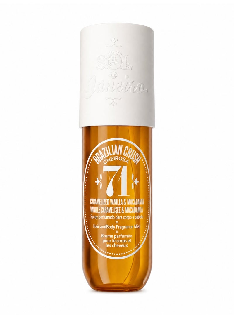 سول دي جانيرو بخاخ عطر وجسم برازيليان كراش شيروسا '71، فانيليا مكرملة ومكاديميا، 240 مل - Image 1