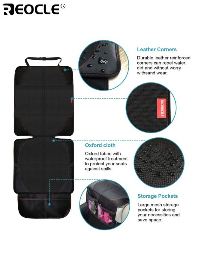REOCLE Car Seat Protector with Thick Padding and Waterproof Design Universal Size Cover with Mesh Pockets for Child Baby Pet Use - Image 5