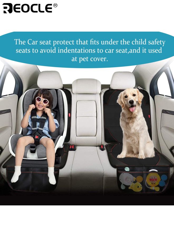 REOCLE Car Seat Protector with Thick Padding and Waterproof Design Universal Size Cover with Mesh Pockets for Child Baby Pet Use - Image 4