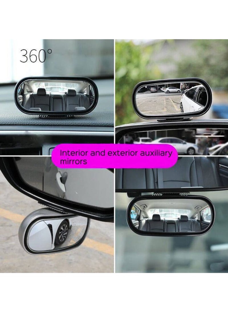 KASTWAVE Blind Spot Car Rearview Mirror, Rectangular Blind Spot HD Glass Car Rearview Mirror, Adjustable Wide Angle Rear View Mirror for Cars Trucks SUV - Image 4
