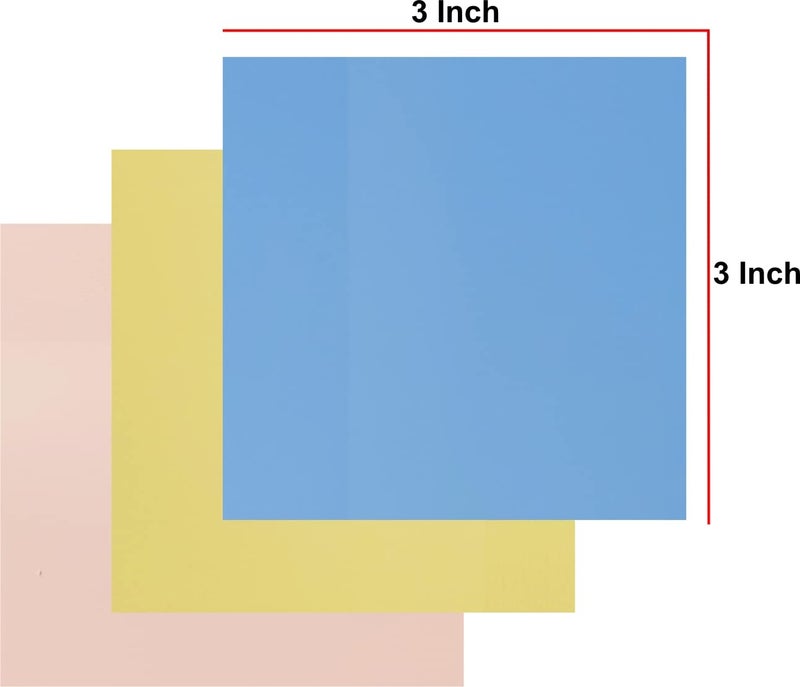 IMPRINT Self Stick Notes | Transparent | Waterproof | Non Tearable | PVC Material Size 3 x 3 Inch Pastel Colors | Pack of 3 - Image 2