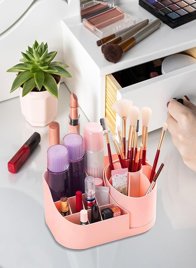 ConvertKitchen Cosmetic Organizer For Nail Polish, Brushes, Lipstick, Jewelry | 360 Rotating Makeup Organizer | Countertop For Bedroom And Bathroom (Off White) - Image 3
