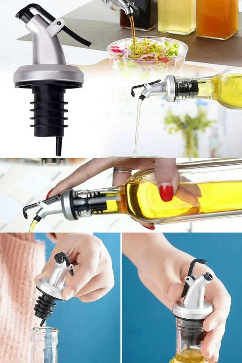 Mobee Covered Drip-Free Oil Stopper Oil Pot Bottle Tip Oil Vinegar Sauce Bowl Drip-Free