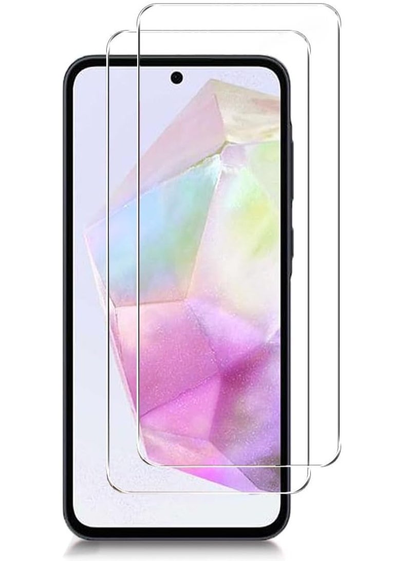 2 Pack Screen Protector for Samsung Galaxy A35 5G Tempered Glass Screen Shatterproof Anti Scratch Glass HD Clear compatible with Samsung Galaxy A35