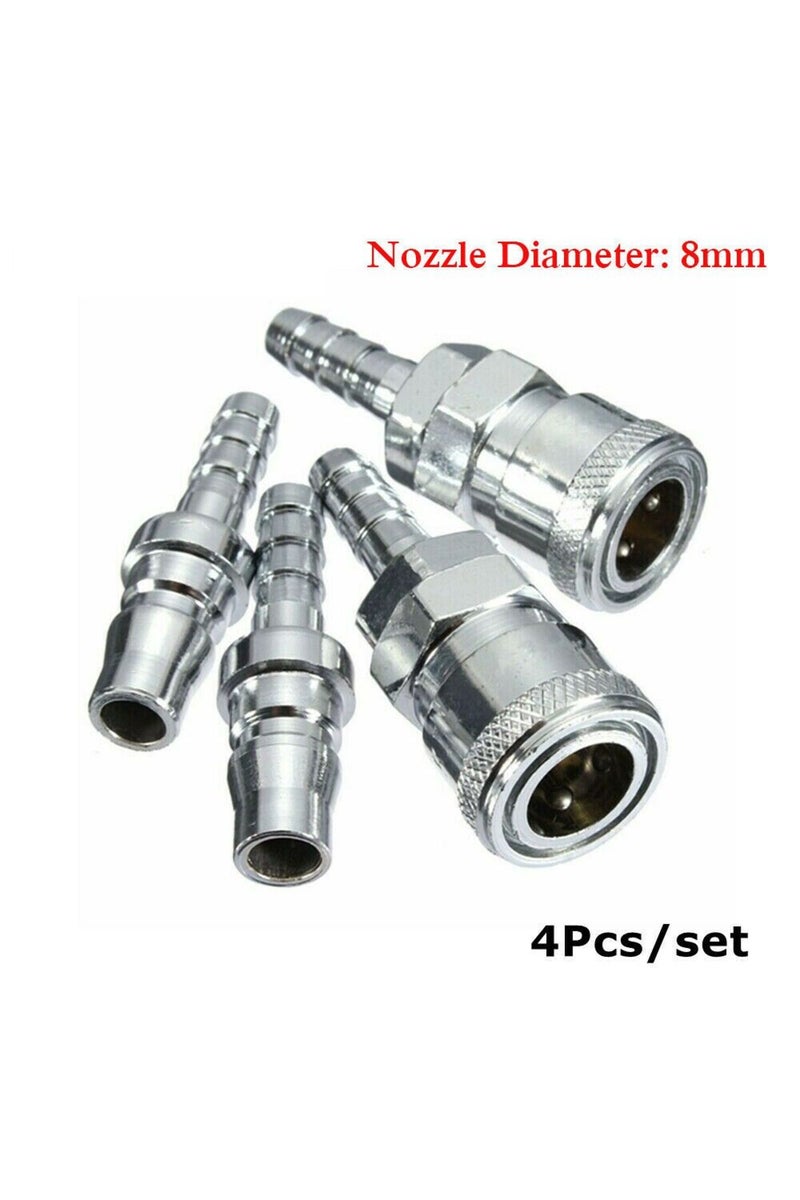 erorex 4Pcs Quick Release 8mm Gas Hose Copper Nozzle Connector Set For Motorhome Caravan - Image 1