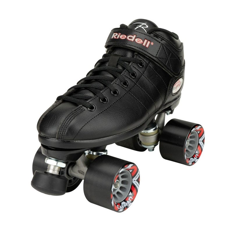 Riedell R3 Roller Skates for Men and Women - Ultra-Durable Indoor Quad Skate with Sonar Cayman Wheels, Nylon Plate, and Precision Fit, Roller Skates, Black - 5 - Image 1