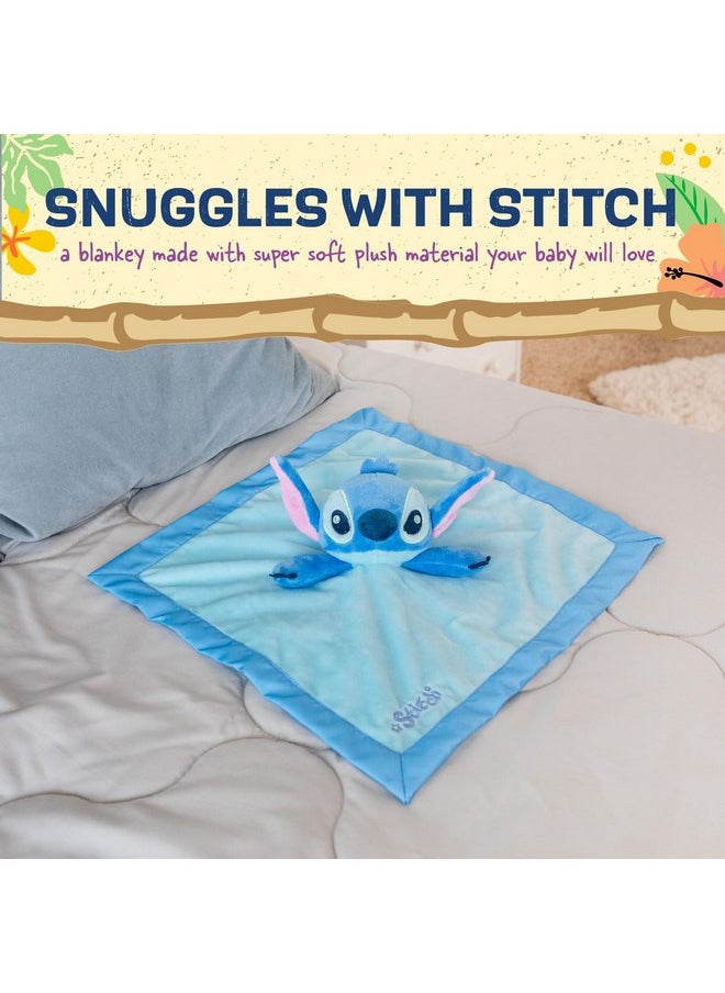 Kids Preferred - Kids Preferred Disney Baby Lilo and Stitch 12 Inch Stitch Baby Lovey Security Blanket Snuggle Toy Stuffed Animal for Newborn Infants and Babies - Image 1