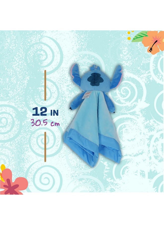 Kids Preferred - Kids Preferred Disney Baby Lilo and Stitch 12 Inch Stitch Baby Lovey Security Blanket Snuggle Toy Stuffed Animal for Newborn Infants and Babies - Image 1