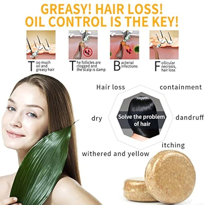 BSMAX Ginger Shampoo Bar, Anti-Hair Loss, Hair Regrowth, Natural Organic Shampoo Soap, Promotes Growth, Anti-dandruff, Anti-itching, for All Hair Types, 60g/1pcs - Image 4