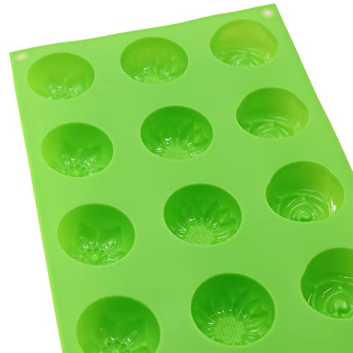 X-Haibei Floral Silicone Mold – Sunflower, Chrysanthemum, Rose, and Small Flower Designs – Perfect for Guest Soap, Sample Soap, Lotion Bars, Chocolate, and Jello 1oz, Dia. 1.6inch - Image 5
