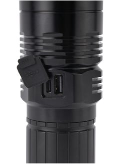 Olsenmark Olsenmark LED Flashlight with Power Bank- OMFL2823, Aluminum Housing with 25W High Power LED, 3000 Lumen, 15 Hours Working Time, Lithium-Ion Battery with Power Reminder  - Image 4