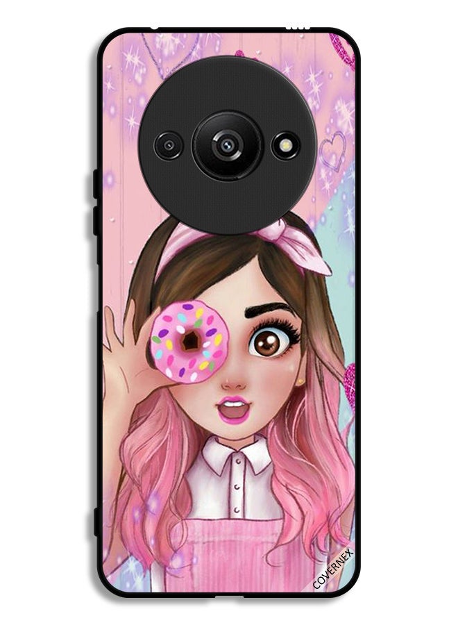 Covernex Xiaomi Redmi A3 4G Protective Case Cover Donut Lover Girl Art - Image 1