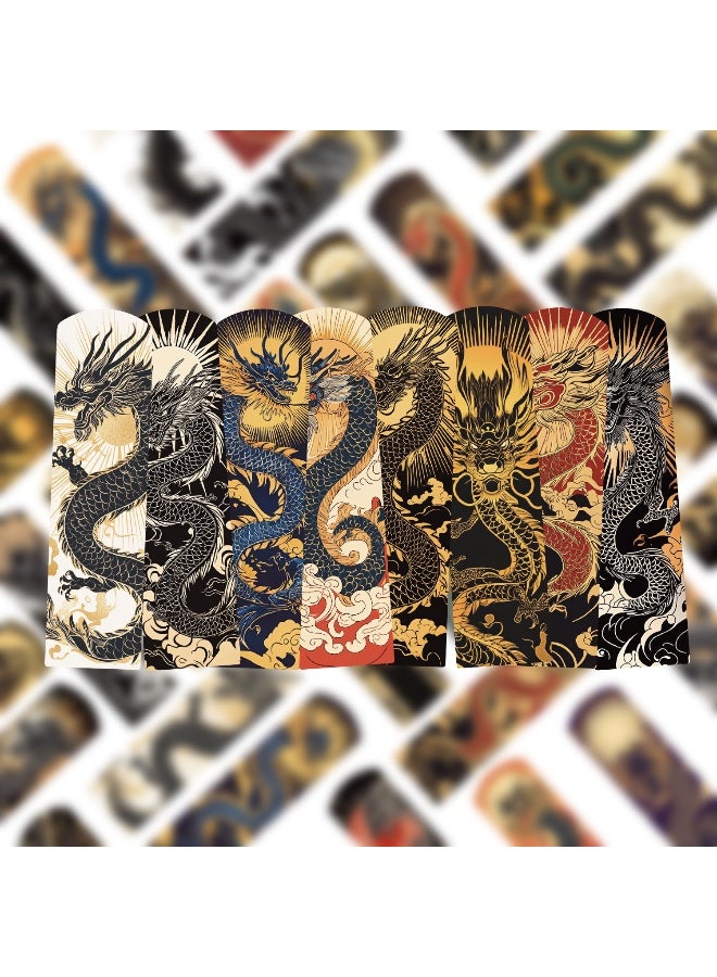 علامة مرجعية ورقية كلاسيكية على شكل تنين صيني مكونة من 30 قطعة، تحمل رمز رسومات طوطم التنين الصيني - Image 3