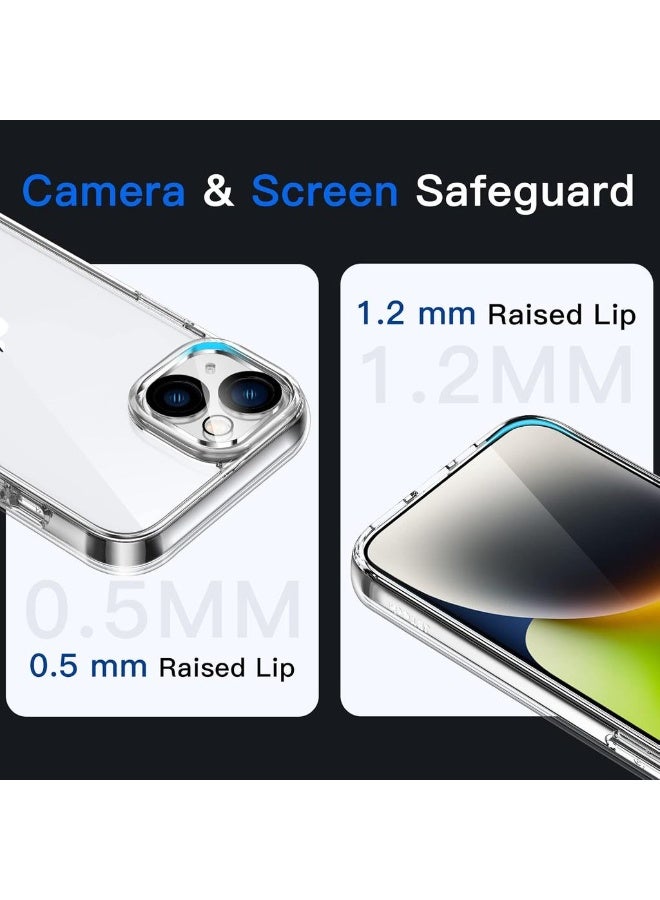 2 Pack Case For IPhone 14 6.1-Inch Non-Yellowing Shockproof Phone Bumper Cover Anti-Scratch Clear Back (Clear) - Image 5