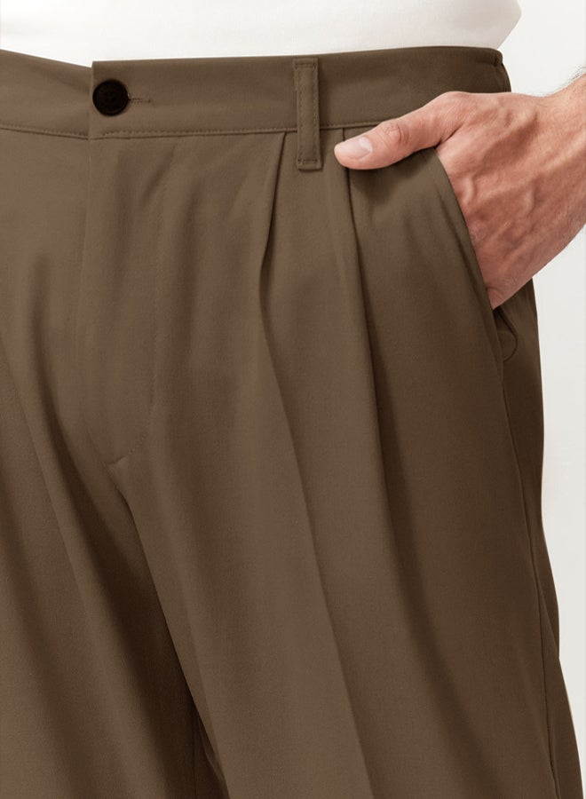 trendyol Beige Baggy Fit Classic Trousers - Image 5