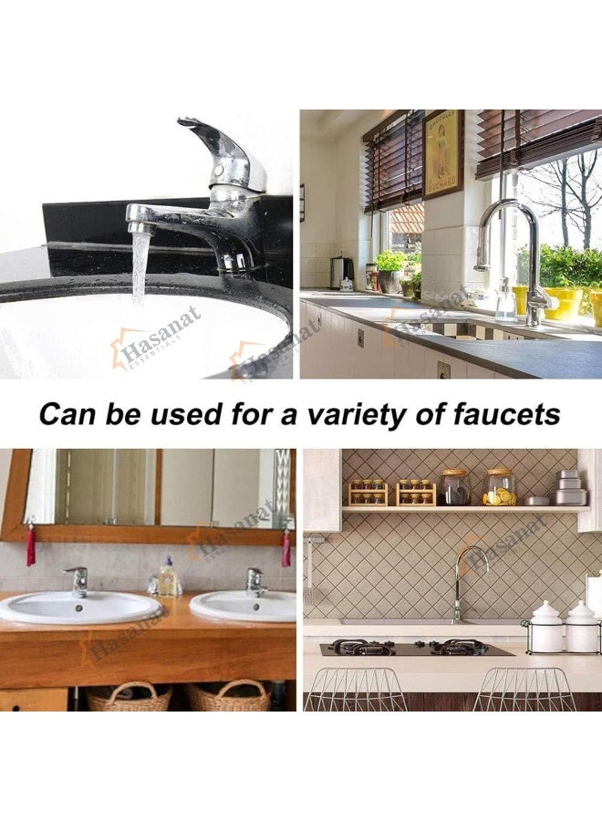 HASANAT ESSENTIALS محول صنبور أساسي 12 قطعة، محول هواء نحاسي لمغسلة المطبخ إلى خرطوم الحديقة، فلتر مياه، فوهة صنبور هواء شبكي 3/4 بوصة 19 مم 20 مم - Image 4