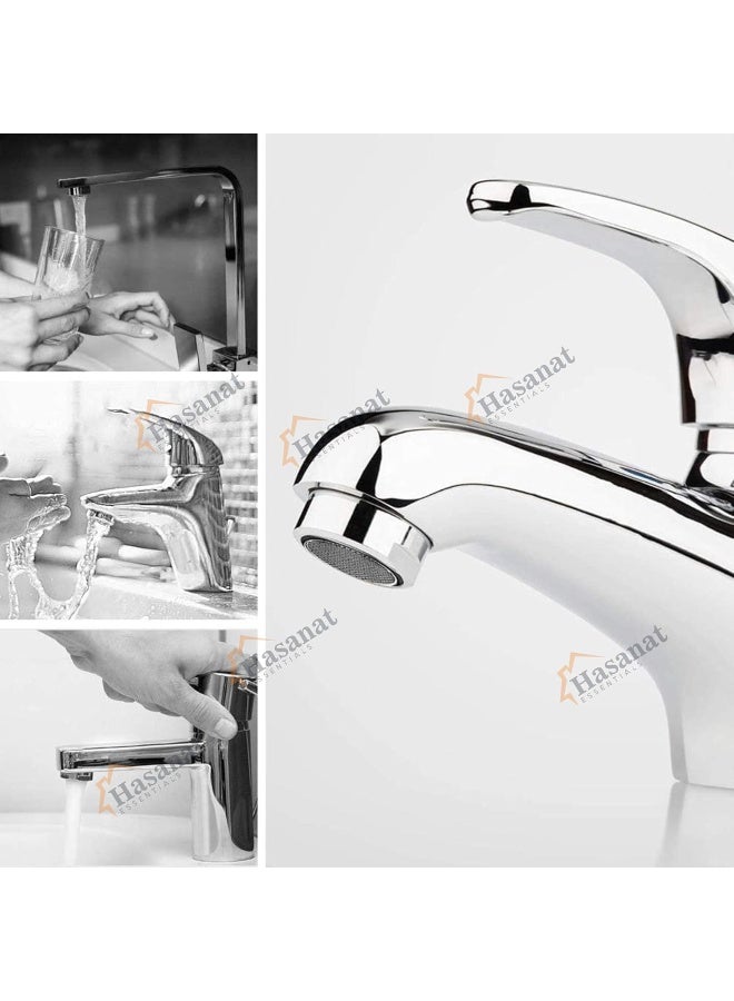 HASANAT ESSENTIALS محول صنبور أساسي 12 قطعة، محول هواء نحاسي لمغسلة المطبخ إلى خرطوم الحديقة، فلتر مياه، فوهة صنبور هواء شبكي 3/4 بوصة 19 مم 20 مم - Image 5