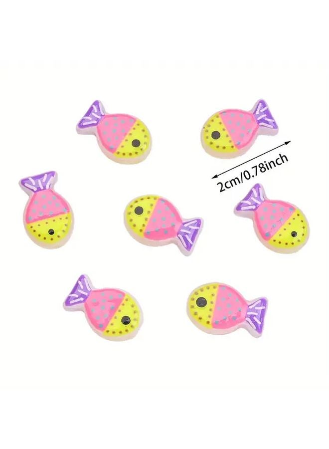 Color 4 Glass Fish Beads For DIY Bracelets Keychains Phone Charms Handmade Accessories - Image 5