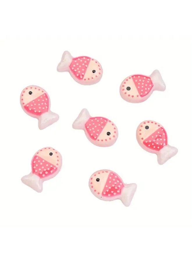 Color 4 Glass Fish Beads For DIY Bracelets Keychains Phone Charms Handmade Accessories - Image 1