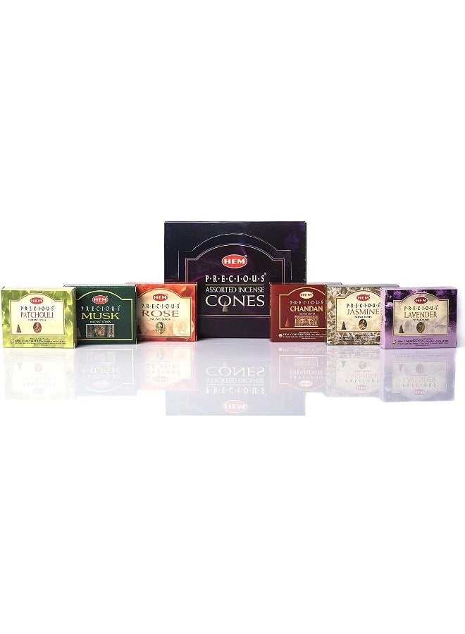 Hem Precious 6 Variant Assorted Incense Dhoop Cone Set - Image 4