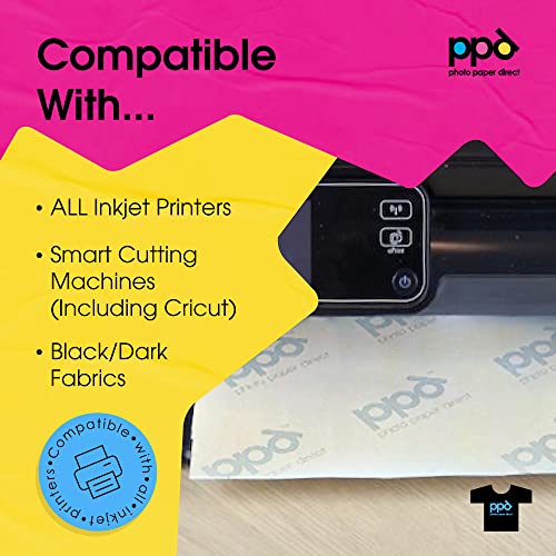PPD 100 Sheets 8.5x11" - Inkjet Iron-on Heat Transfer Paper for Black & Dark Fabric and T-Shirts - Premium - PPD-4-100 - Image 4