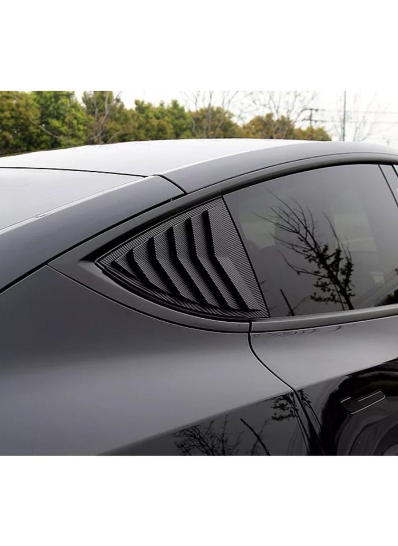 For Tesla Model Y 2022 & 2023,Car Accessories Rear Window Triangle Sticker Shutter Decorative Patch Cover Trim Car styling (Grey color only)