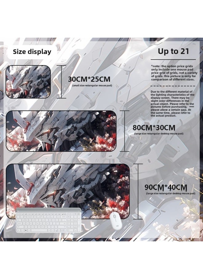 Generic - Mouse Pad Oversized Gundam Computer Keyboard Pad Cartoon Game Mouse Pad Boys E-sports Computer Thickened Desk Pad-Color:800*300*3mm-Pattern:Up To 21 - Image 1