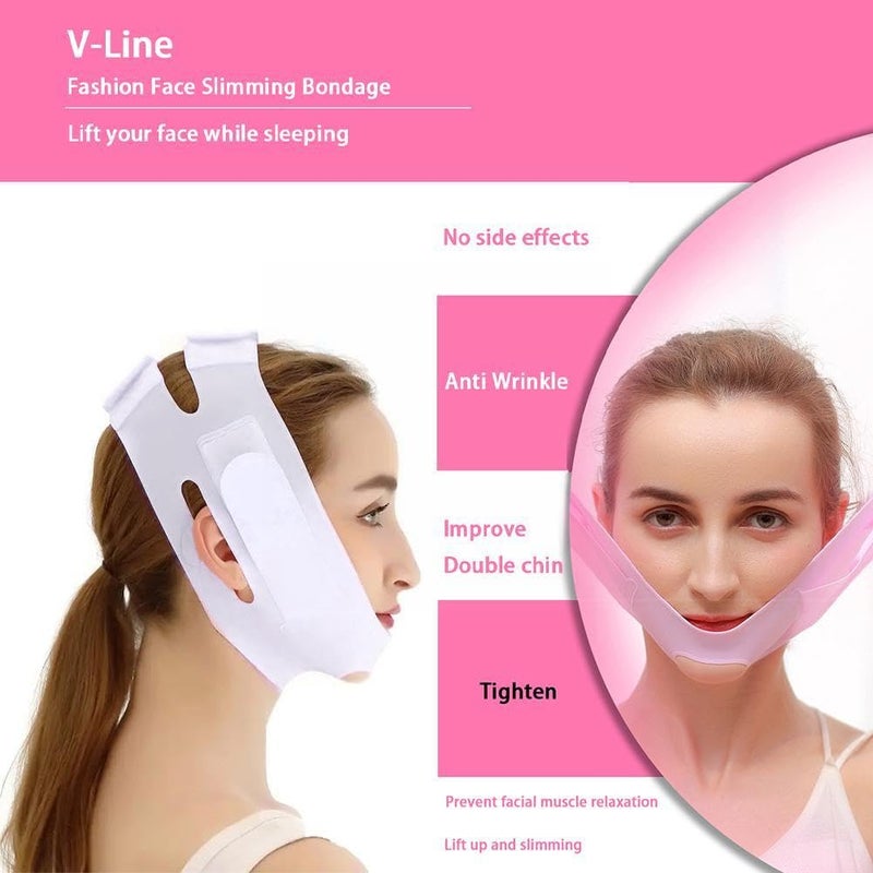 bosig V Line Facial Slimming Strap Silicone Face Lift Up Facial Slimming Bandage Mask Cheek Chin Neck Slimming Thin Belt pack of 1 - Image 2
