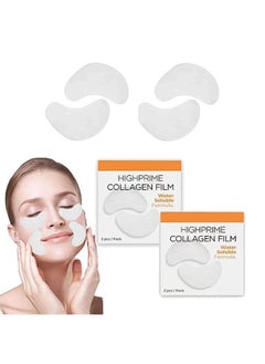 Highprime Collagen Film Eye Mask, Water Soluble Formula, Fade Dark Circles And Eye Lines, Lift And Tighten Mask 4 PCS