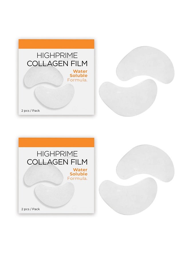 EELHOE - Highprime Collagen Film Eye Mask, Water Soluble Formula, Fade Dark Circles And Eye Lines, Lift And Tighten Mask 4 PCS - Image 1