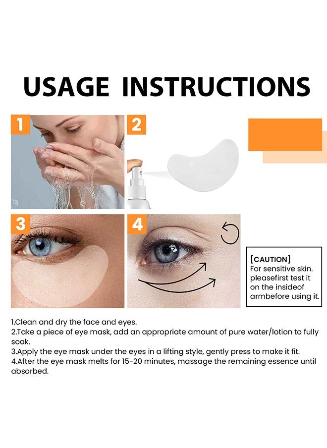 EELHOE - Highprime Collagen Film Eye Mask, Water Soluble Formula, Fade Dark Circles And Eye Lines, Lift And Tighten Mask 4 PCS - Image 1