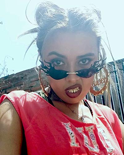 TOPGRILLZ Poker Heart Grills for Your Teeth, Grillz Teeth Men Grillz for Women, 18K Gold Plated Brass with Cubic Zirconia，Hip-Hop Cosplay Costume Accessory(Golden Hustla) - Image 4