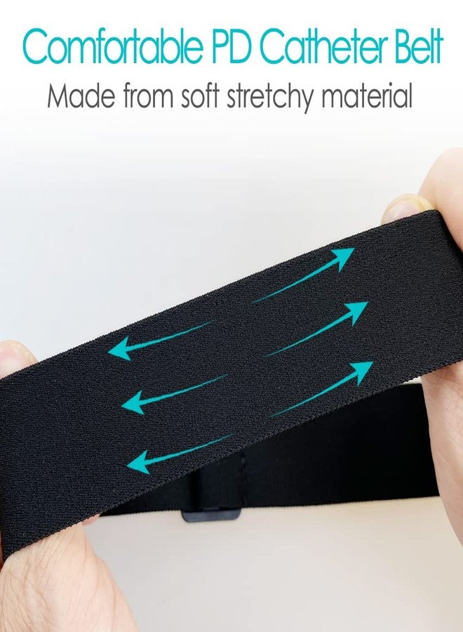 DiaBelt Breathable Peritoneal Dialysis Belt with Mesh Pocket PD Catheter Holder Accessories No-Bounce Pouch for Secure Transfer Set Peg G Feeding Tube Stomach Adults Women Men Black - Image 5