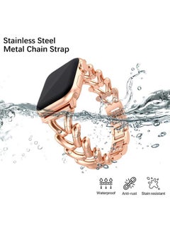 Forever Queen Stainless Steel Slim Band Suitable for Apple Watch 40mm 44mm 38mm Metal iWatch 8/7/6/5/4/3/2/1/SE/Ultra Series Women Luxury Strap Women and Men, Rose Gold  - Image 5