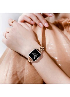 Forever Queen Stainless Steel Slim Band Suitable for Apple Watch 40mm 44mm 38mm Metal iWatch 8/7/6/5/4/3/2/1/SE/Ultra Series Women Luxury Strap Women and Men, Rose Gold  - Image 2