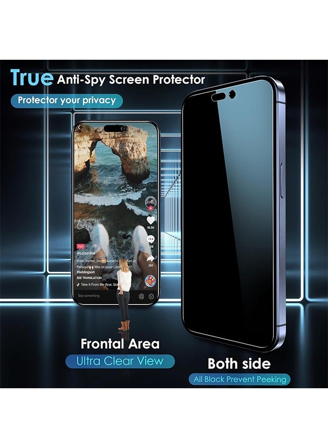 إكس ليفيل واقي شاشة الخصوصية لجهاز iPhone 16 Pro Max، سهل التركيب مع إطار محاذاة - Image 2