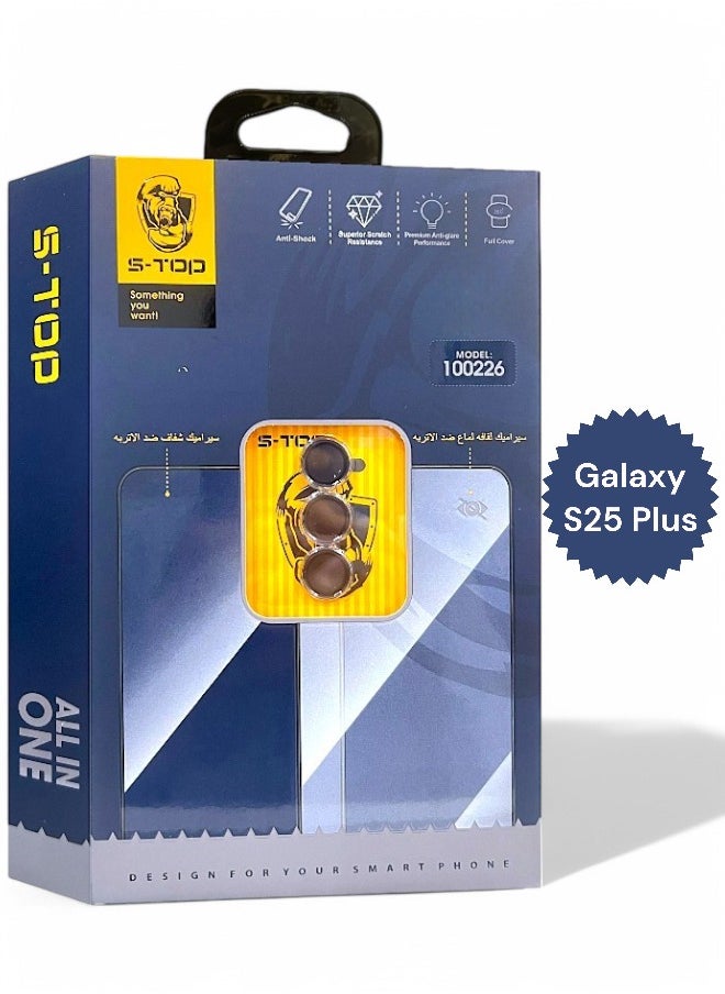 S-TOP The new full protection package for Samsung Galaxy S25 Plus, with a cover that supports wireless charging (MagSafe), complete protection for your device against scratches and falls, the original package from S-TOP  - Image 1
