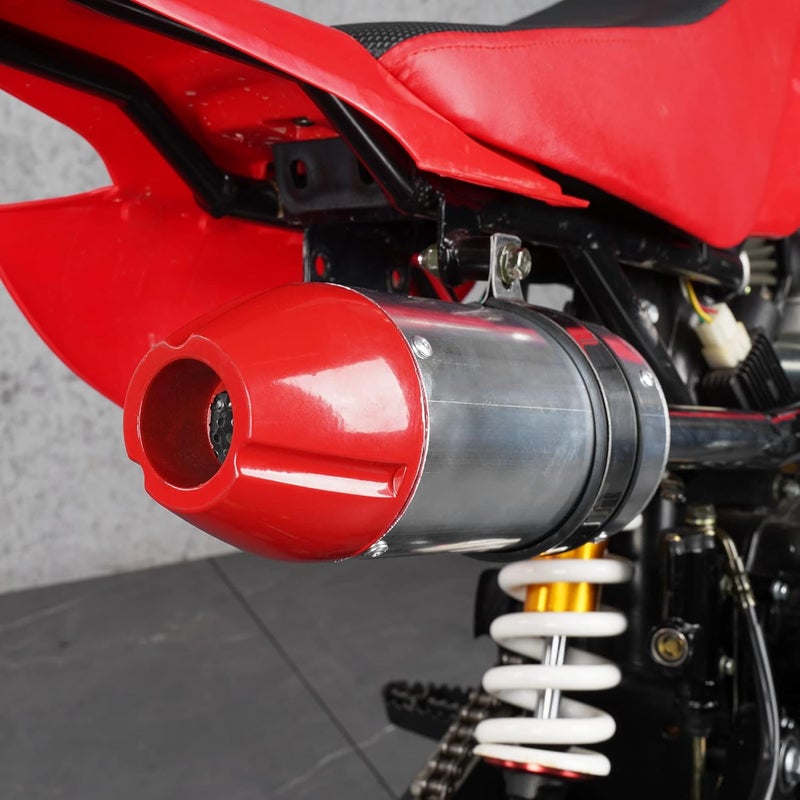 MTATCN 28mm Exhaust Muffler Silencer Pipe Assembly for CRF50 XR50 GY6 70cc 110cc 125cc Dirt Bikes - Red - Image 3