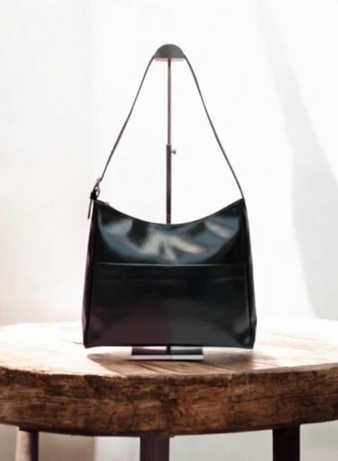 Stylish Black Shoulder Bag for Women – Classic Elegant Handbag Perfect for University & Work – Fashion Statement Accent - Image 5