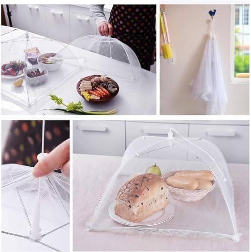 TRICWELL TRICWELL Food Cover Tents PopUp Mesh Food Covers Tent Umbrella Reusable and Collapsible Screen Net Protectors for Outdoors Parties Picnics BBQs Keep Out Flies Bugs Mosquitoes 17 inch Pack Of 1  - Image 2