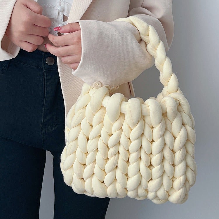 Super Thick Icelandic Wool Diy Hand-Woven Bag Self-Made Korean Hand-Carried Messenger Bag For Girlfriend - Image 5