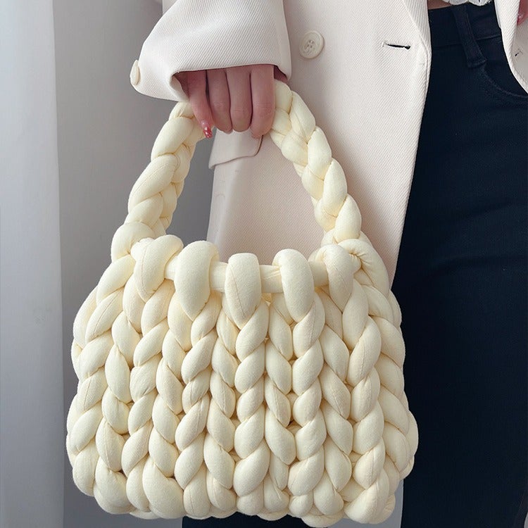 Super Thick Icelandic Wool Diy Hand-Woven Bag Self-Made Korean Hand-Carried Messenger Bag For Girlfriend - Image 4