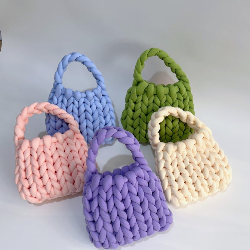 Super Thick Icelandic Wool Diy Hand-Woven Bag Self-Made Korean Hand-Carried Messenger Bag For Girlfriend - Image 2